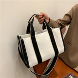 Canvas Women Handbag Large Capacity Crossbody Tote Shopper Purse