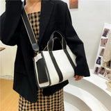 Canvas Women Handbag Large Capacity Crossbody Tote Shopper Purse