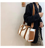 Canvas Women Handbag Large Capacity Crossbody Tote Shopper Purse