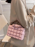 Pleated Handbags Women's Bag Shoulder Crossbody Bags Small Square Chain Handbag