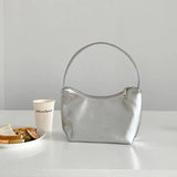 Women's Solid Shoulder Underarm Bag Casual Pillow Bag