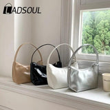 Women's Solid Shoulder Underarm Bag Casual Pillow Bag