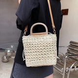 Japan and South Korea Women's Straw Shoulder Bag