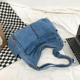 Y2K Denim Jeans Fabric School Book Laptop Shoulder Bag
