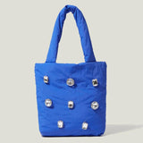 Rhinestone Totes Bag Nylon Printed Handbag