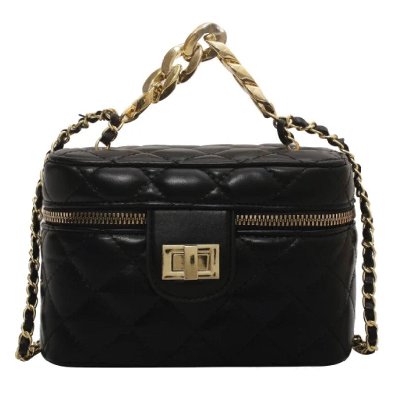 Small PU Leather Crossbody Bag with Handle Totes Women's Handbag