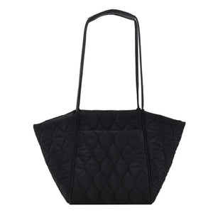 Quilted Large Tote Bag Winter Ladies Shoulder Bags Top Handle Women Handbag