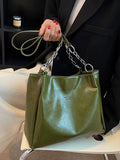Large Capacity Shopper Tote Bag Casual PU Leather Crossbody Bag