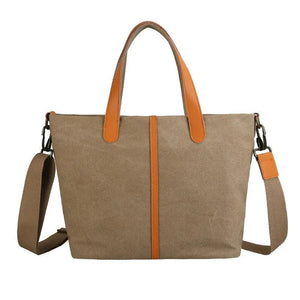 Canvas Shoulder Crossbody Bag Large Capacity Tote Ladies Casual Handbag