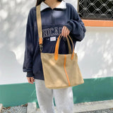 Canvas Shoulder Crossbody Bag Large Capacity Tote Ladies Casual Handbag