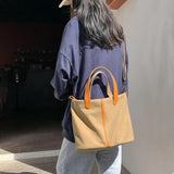 Canvas Shoulder Crossbody Bag Large Capacity Tote Ladies Casual Handbag