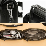 Solid Cowhide Women Shoulder Bag Crossbody Female Handbag