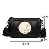 Solid Cowhide Women Shoulder Bag Crossbody Female Handbag