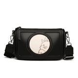 Solid Cowhide Women Shoulder Bag Crossbody Female Handbag