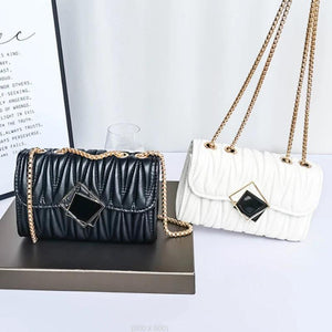 Embroidered PU Leather Shoulder Crossbody Bag