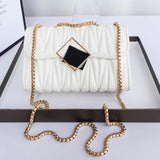Embroidered PU Leather Shoulder Crossbody Bag