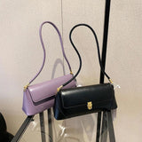 Women's Retro Top Handle Bag Purple Shoulder Handbag