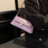 Women's Retro Top Handle Bag Purple Shoulder Handbag