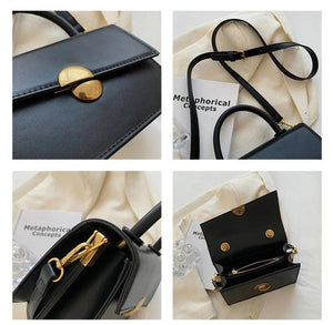 Vintage Solid Handbag Women's Shoulder Bag Sac A Main Femme