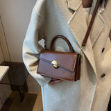 Vintage Solid Handbag Women's Shoulder Bag Sac A Main Femme