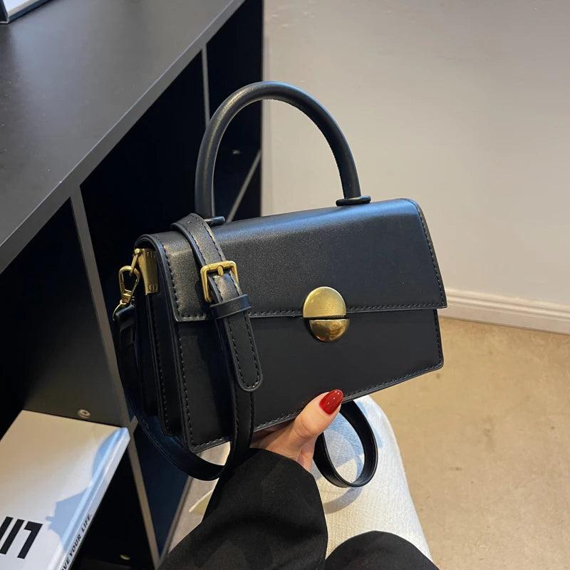 Vintage Solid Handbag Women's Shoulder Bag Sac A Main Femme