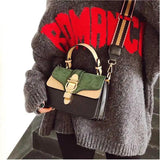 Vintage Solid Shoulder Messenger Bag Ladies Casual Small Square Bag