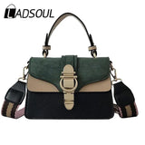 Vintage Solid Shoulder Messenger Bag Ladies Casual Small Square Bag