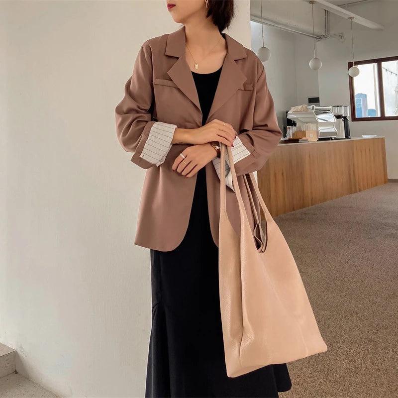 Women's Travel Shoulder Bag Vintage Soft Leather Handbag Tote