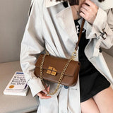 Square Crossbody Bag Women Leather Handbag Small Shoulder Bag