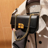 Square Crossbody Bag Women Leather Handbag Small Shoulder Bag