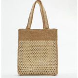 Summer Crochet Handbag Women's bag contrast hand woven shopping bag