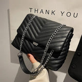 Retro Chain Crossbody Bag Women's Leather Tote