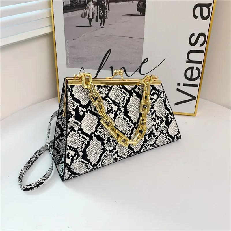 Chain Serpentine Crossbody Bag for Women