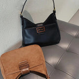 Vintage Suede Underarm Bag Shoulder Handbag Messenger Bag