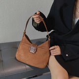Vintage Suede Underarm Bag Shoulder Handbag Messenger Bag
