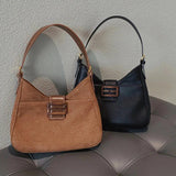 Vintage Suede Underarm Bag Shoulder Handbag Messenger Bag