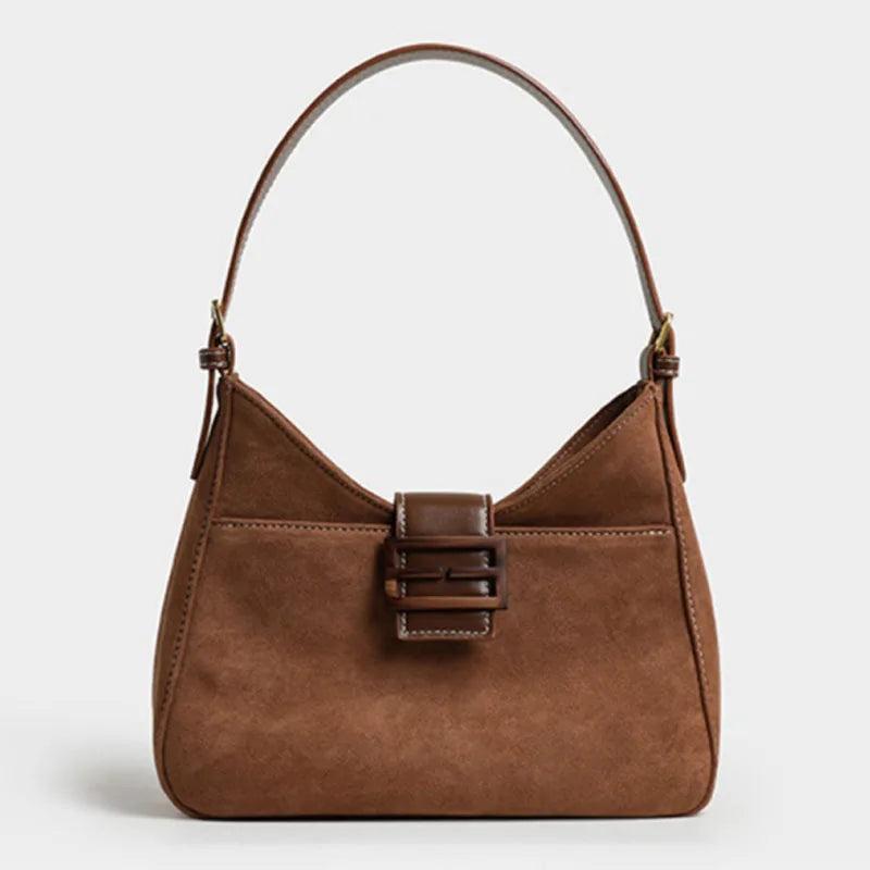 Vintage Suede Underarm Bag Shoulder Handbag Messenger Bag