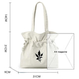 Canvas Shopper Shoulder Bag for Women
