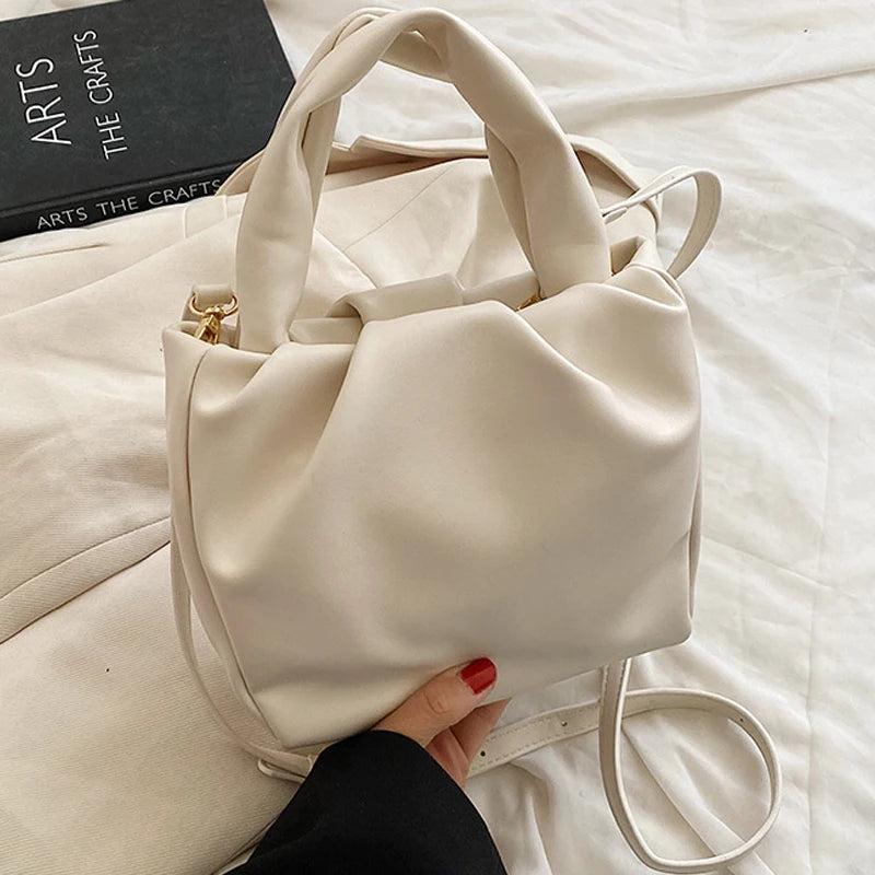 PU Leather Crossbody Bags Large Capacity Shoulder Bag Retro Tote Bag