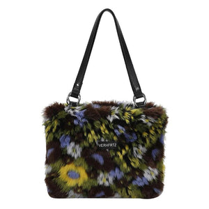 Multi Plush Bags Faux Fur Tote Winter Handbag Shoulder High Satchel