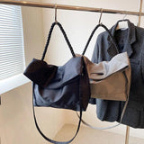 Large Oxford Shoulder Side Bags for Women Casual Style