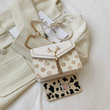 Chain Shoulder Bags for Women Small Printing Crossbody Bags Deer Head Bag