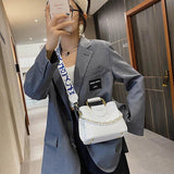 Women's Bucket Handbags High PU Leather Shoulder Crossbody Bags