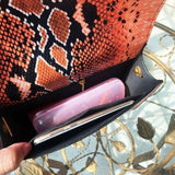 Snake Pattern Shoulder Bag Shoe Buckle Chain for Women
