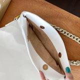 Geometric Armpit Bag Women Chain Shoulder Bags PU Leather