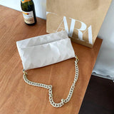 Geometric Armpit Bag Women Chain Shoulder Bags PU Leather