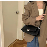 Big PU Leather Shoulder Bag for Women Armpit Bag Female Handbags