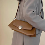 Big PU Leather Shoulder Bag for Women Armpit Bag Female Handbags