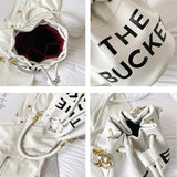 Candy Women's Handbags Drawstring Bucket Bag Shoulder Crossbody Tote