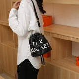 Candy Women's Handbags Drawstring Bucket Bag Shoulder Crossbody Tote